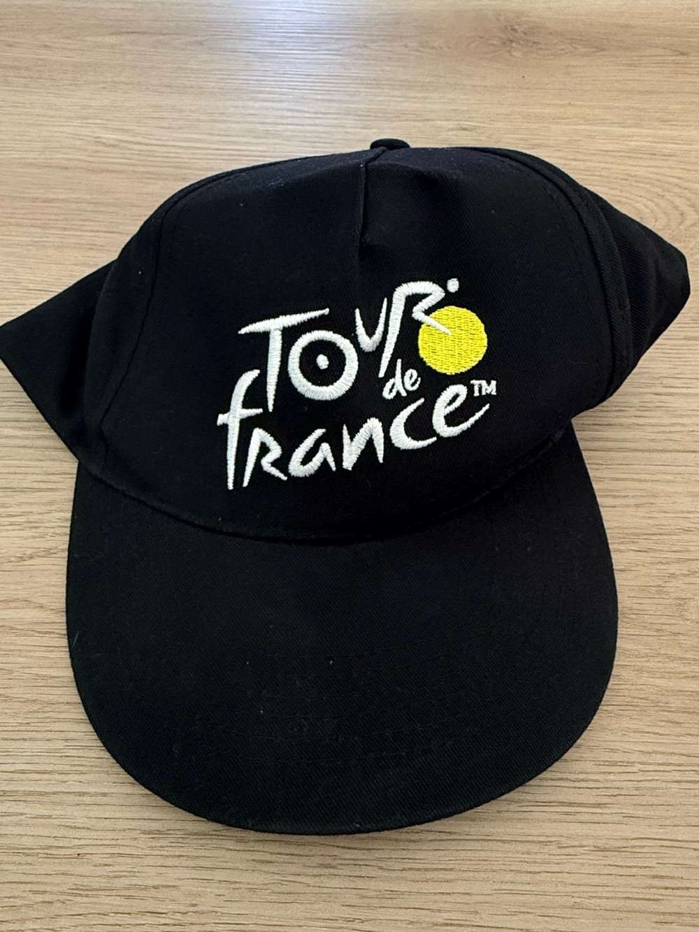 Black Baseball Cap with Yellow Logo